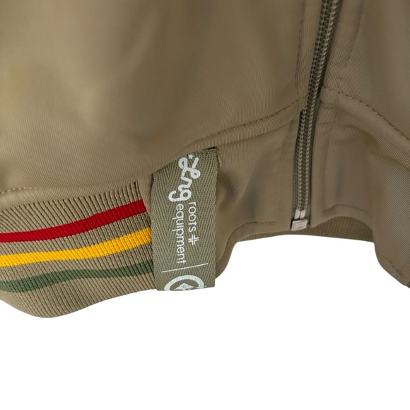 LRG Men’s Roots + Equipment Deeper Roots Tan Embroidered Track Jacket Sz L - Picture 6 of 8